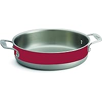 TableCraft Products CW7010R Colored Tri-Ply Brazier with 2 Handles, 10" Diameter x 2½", 5" Height, 10" Width, 13.125…