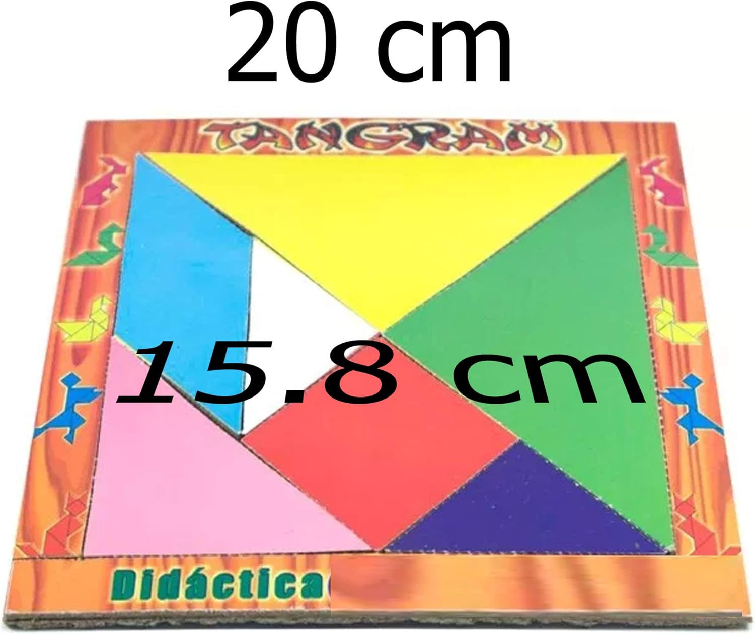 Tangram Grande 20x20 Rompecabezas geométrico de Madera Paquete de 6 Piezas ( Tangram Cuadrado): Amazon.com.mx: Juegos y juguetes