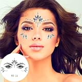 luoshaPUCY Festival Face Gems 3 Pcs Crystal Rhinestone Eyes Body Tattoo Sticker view 2