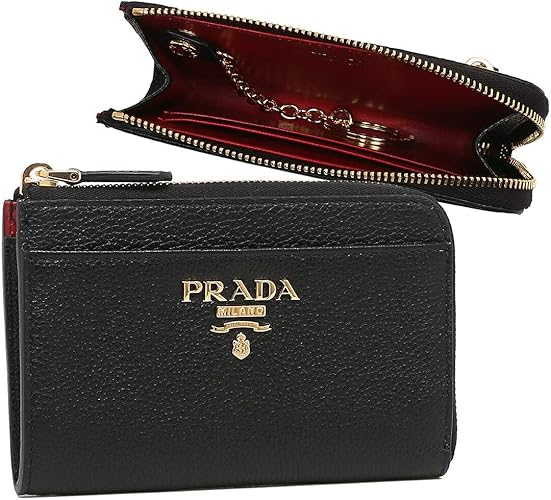 Amazon プラダ キーケース コインケース ダイノカラー ブラック レッド レディース Prada 1pp122 2bg5 F0lj4 並行輸入品 小銭入れ