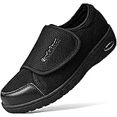 Women's Diabetic Shoes Easy Put on with Adjustable Lightweight for Edema Plantar Fasciitis Bunions Arthritis Neuropathy Wide Width Swollen Feet Bottom Fattening and Widening Elderly Shoes