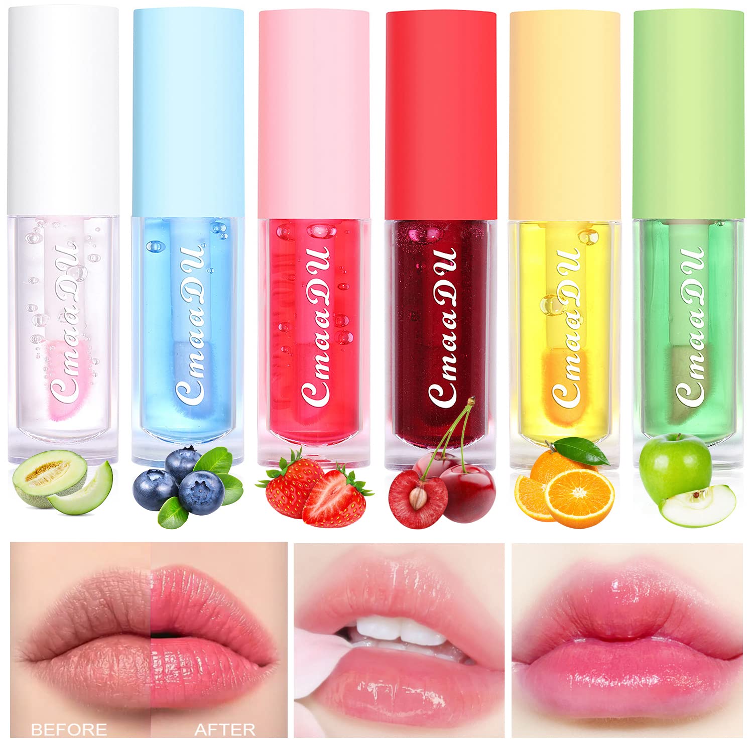 Yasovigi Lip Stain Lip Oil Plumping Lip Tint Moisturizing Lip Gloss, Transparent Lip Balm Care Stick Nourishing Repairing Non-sticky, Moisture&Lighten Lip Lines