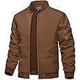 TACVASEN Men's Bomber Jacket Lightweight Casual Spring Fall Windbreaker Zip Up Coat with Pocket