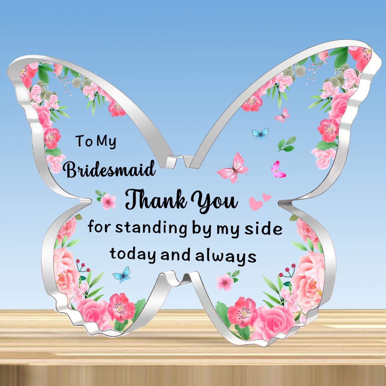 JMIMO Bridesmaid Gift Maid of Honor Gifts Acrylic Wedding Gifts for Maid of Honor Thank You Bridesmaid Keepsake