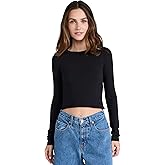 SLVRLAKE Women's Long Sleeve Baby Tee Raven