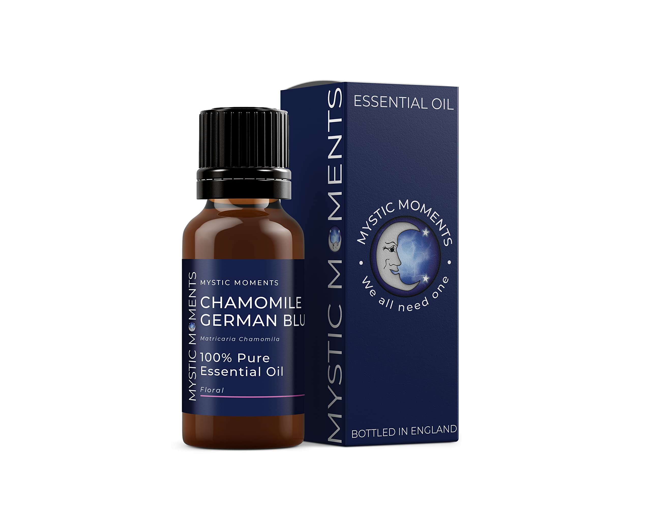 Mystic Moments | Chamomile German Blue Essential Oil 5ml| Matricaria recutita | Sweet Herbal Aroma for Relaxation & Soothing Home Ambience