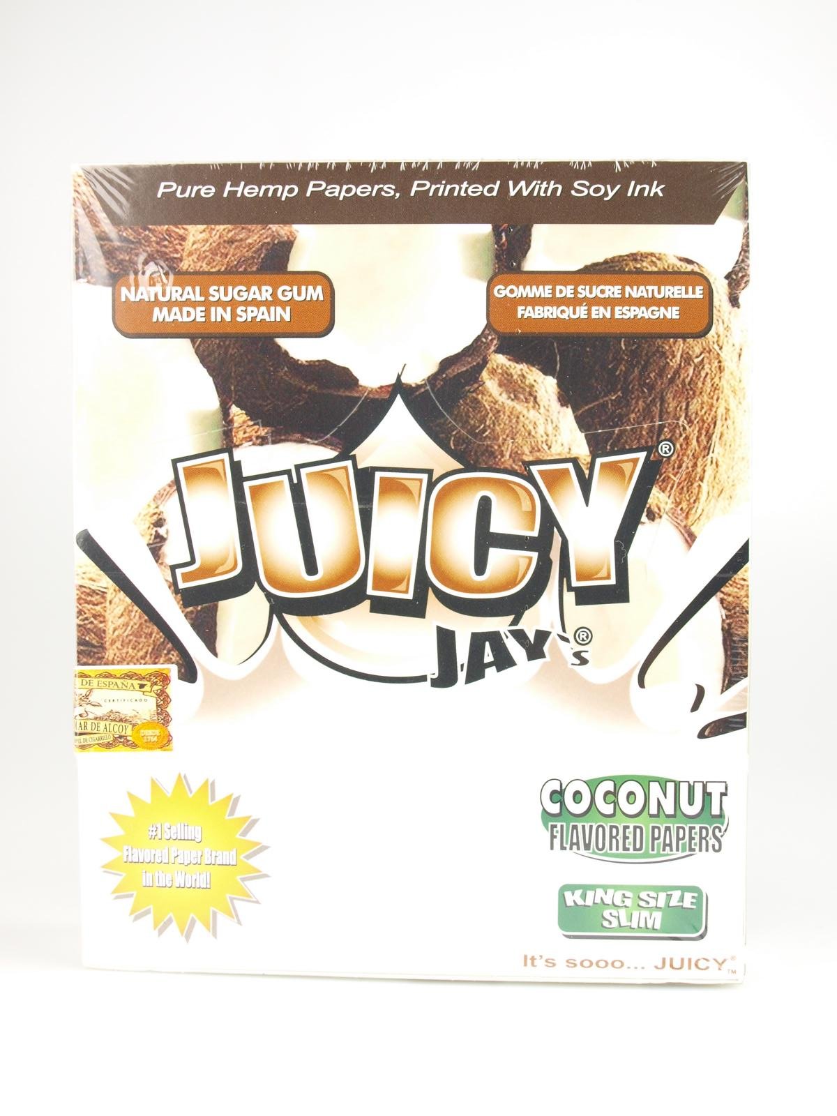 Juicy Jay's King Size Slim Coconut Paper - 24 Booklets