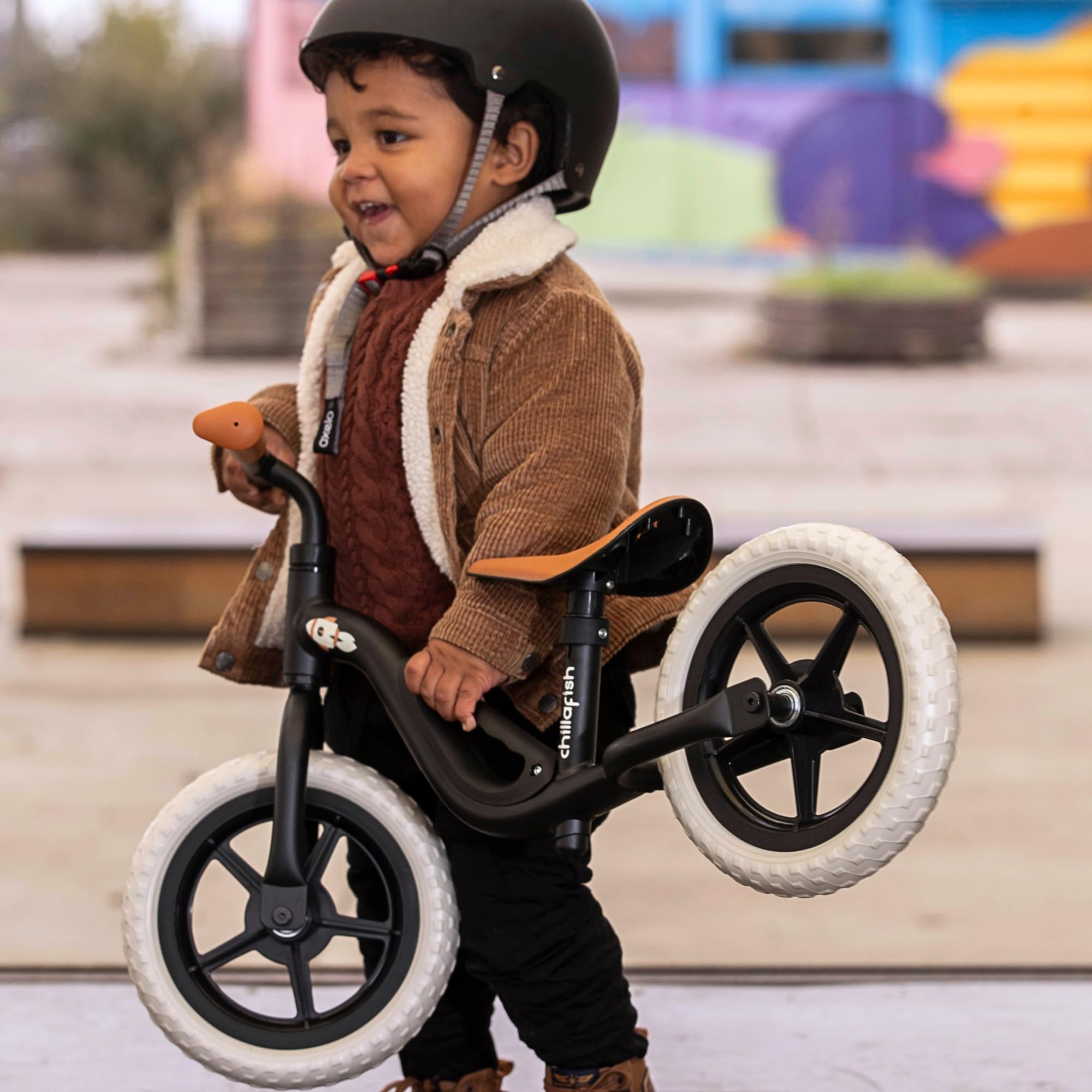 Chillafish Charlie Kids Balance Bike: Lightweight Frame, Toddler Bicycle with No-Puncture Tires, Adjustable Seat & Handle Bars, Easy Carry Handle