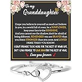 VIRAGIL Unique Granddaughter Infinity Heart Bracelet, Thoughtful Gift from Grandma Grandpa, Perfect for Holidays, Birthdays, Milestones, or Special Family Gatherings