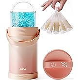 NCVI Portable Breast Milk Chiller Thermos Bottle(Wide-Mouth), Stainless Steel Baby Milk Cooler for Travel Work, Refrigerated Milk Freezer with Gel Tube Suitable for Milk Storage Bags, Pink 20fl oz