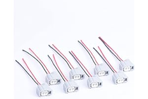 DECKBU 8pcs 2 Pin Fuel Injector Nozzle Connector Plug with Wire for Toyata Corolla Camry RDX RAV4 6189-0611 90980-11875