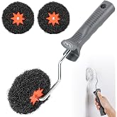 4 Pack Drywall Corner Compound Roller Kit with 2" Threaded Roller Frame | Shed-Resistant Corner Drywall Mud Roller Tool, PinStone Corner Drywall Roller for Spreading Dry Wall Joint Compound, Putty