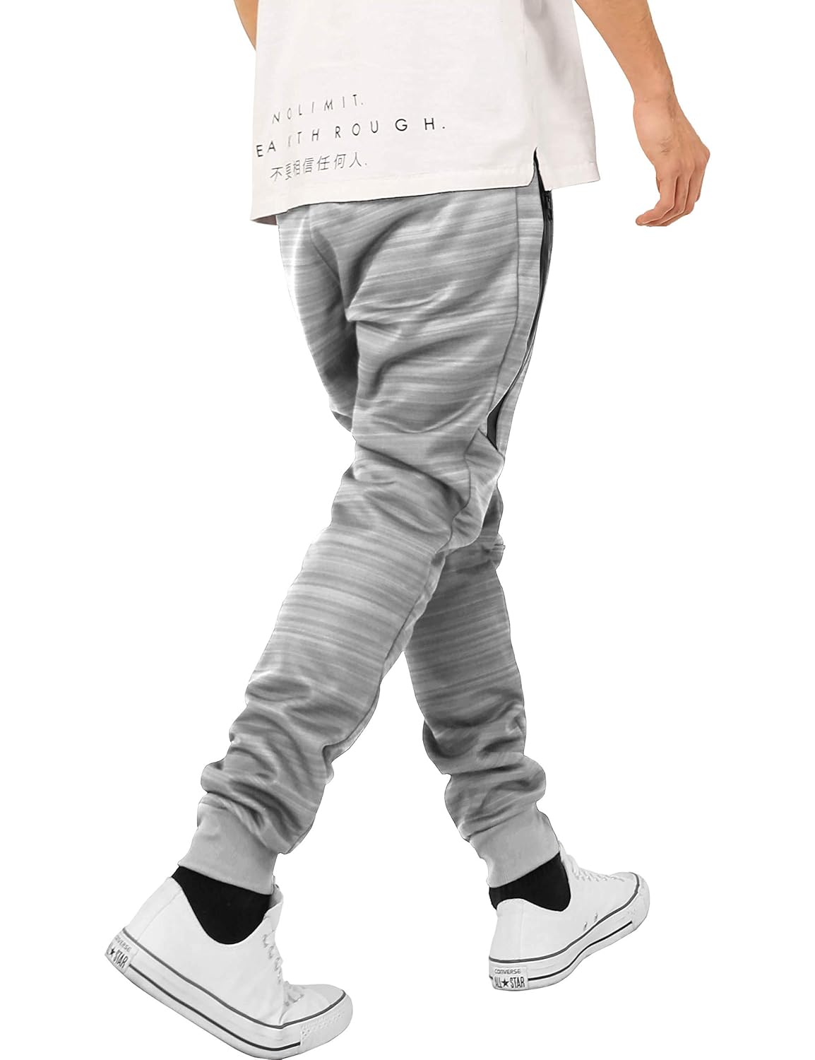 Buy Hat And Beyond Mens Joggers With Zipper Pockets Solid Slim Fit Casual Basic Active Sweatpants Medium P101 Gray At Amazon In