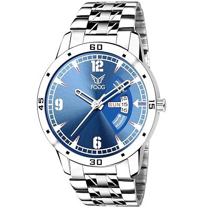 Analog Blue Day and Date Mens Watch 2048-BL