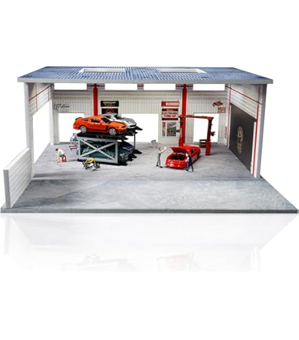 Amazon.com: Garage Diorama with Decals for 1/64 Scale Models by