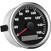 SAMDO Universal GPS Speedometer Boat Gauge with Odometer 85mm 160MPH, ATV Motorcycle Marine GPS Speedometer