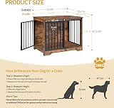 Hzuaneri Dog Crate Furniture 81 cm Double Door Barn Door Rustic Brown DFC83601B view 2