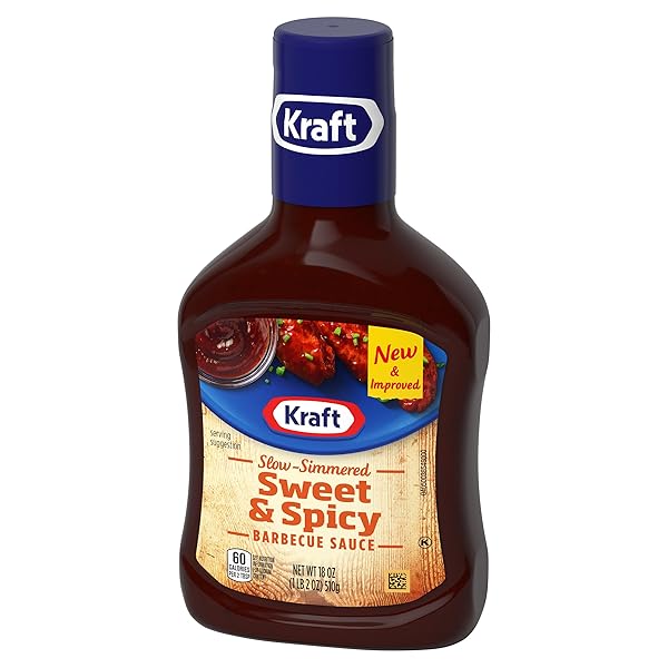 KRAFT SWEET & SPICY SLOW-SIMMERED BBQ BARBECUE SAUCE (18 OZ BOTTLE)