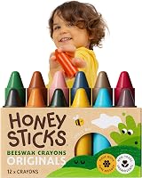 Honeysticks 100% Pure Beeswax Crayons 12 Pack Non Toxic NZ Handmade