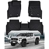 Floor Mats for Toyota Tacoma 2026 2025 2024 Double Cab Auto Trans (Not fit Hybrid) All Weather Rubber Floor Liners for Tacoma TRD/SR/SR5/limited Accessories Car Mats Easy Clean, Odorless Anti-Slip