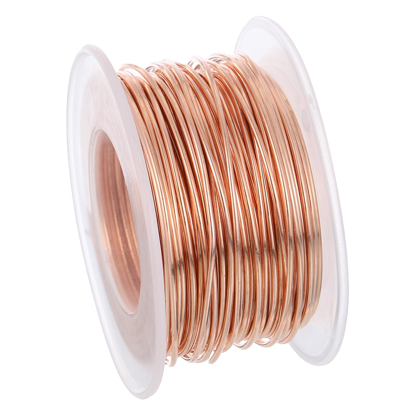 PATIKIL 66 Feet 99.9% Solid Bare Copper Wire, 16 Gauge Pure Copper Wire 1.2mm Soft Beading Wire Metal Plant Stem Ties for Jewelry Craft (20m)