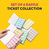evelay Raffle Ticket 6 Books 1-1000 Perforated Mixed Colours Cloakroom view 9