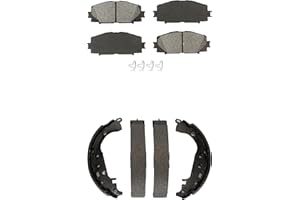 Transit Auto - Front Rear Semi-Metallic Brake Pads And Drum Shoes Kit For Toyota Yaris KSN-100023