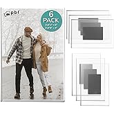 pbf 3-Pack 4x6 & 3-Pack 6x4 Magnetic Picture Frames for Refrigerator | Clear Magnetic Acrylic Frames | Magnetic Photo Holders for Fridge, Locker, Photo Board, Art Display, Sign Holder