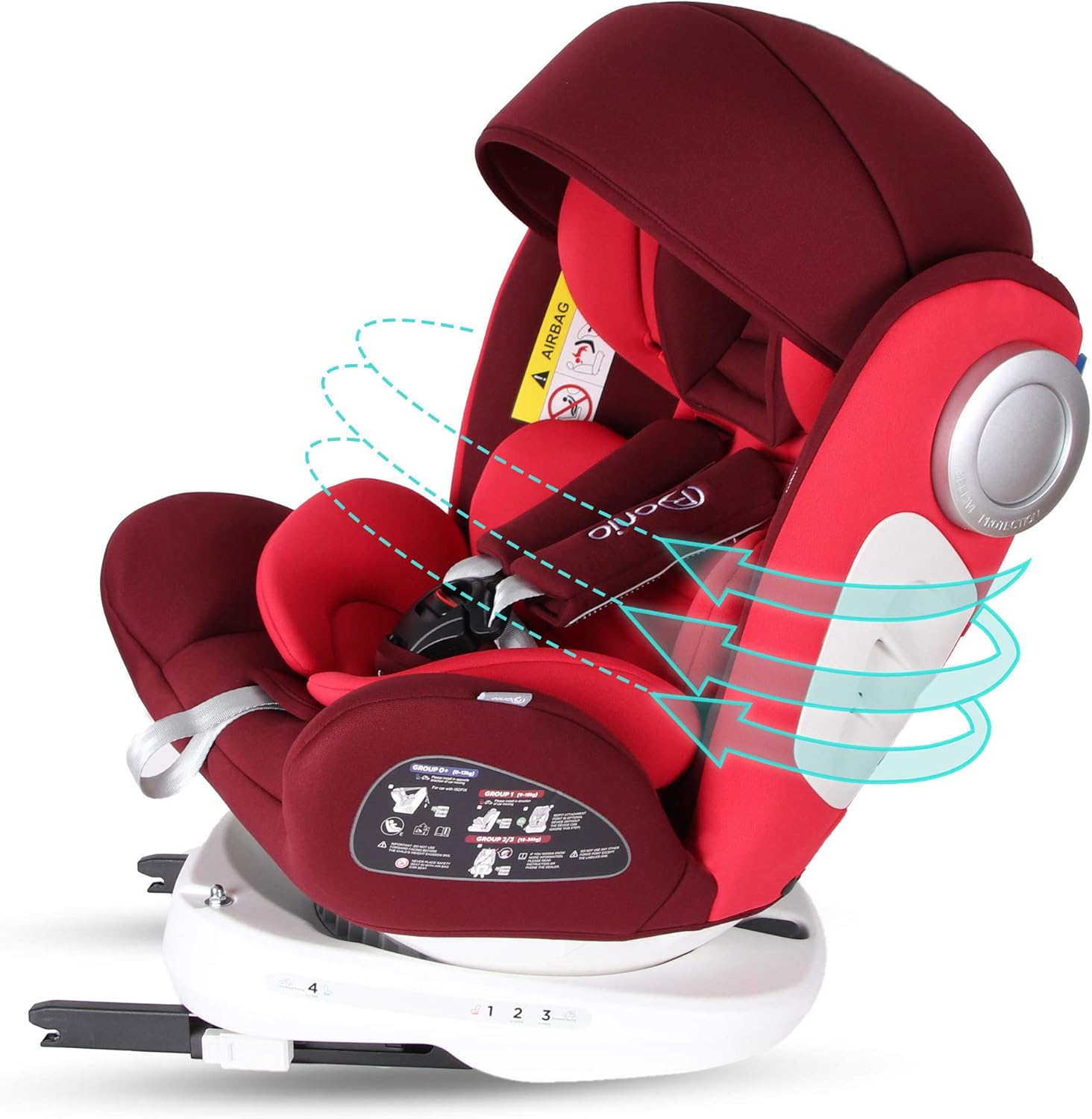 bonio baby car seat 360 rotating