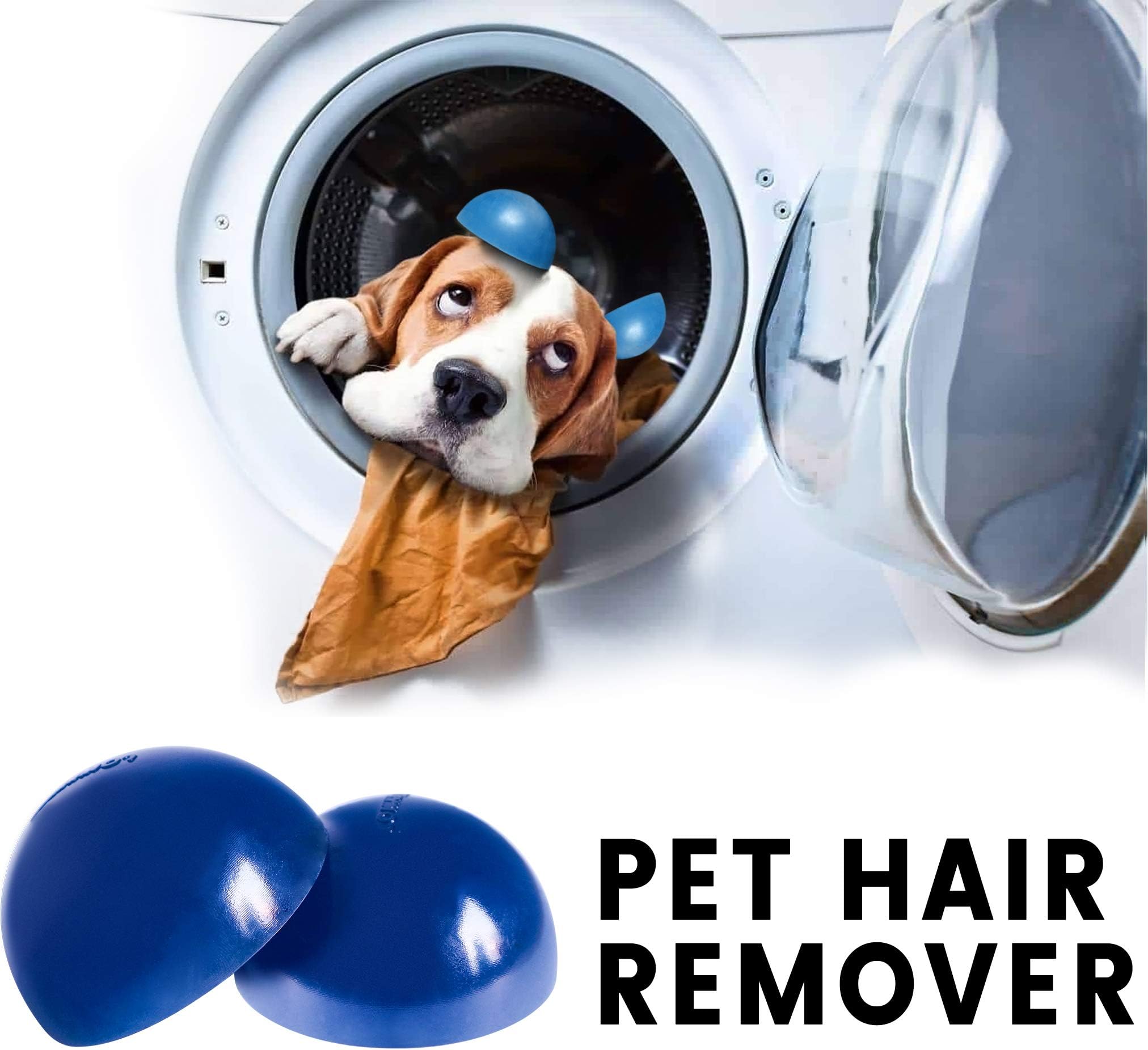 Pet Hair Remover in Dryer Dog Hair Cat Fur Removes-Non-Toxic Reusable,2-Pack