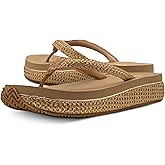 VOLATILE womens Palau Woven Thong Platform Sandal