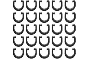 HARFINGTON 20pcs Bicycle Cable Clamps C-Clips Housing Hose Guide U-Clips Brake Derailleur Shifter for MTB Road Bike, Black