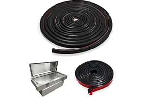 Heavy Duty Dual Weather Seal for Truck Toolbox 15ft Seal Strip & 8ft Flat Gasket, Self Adhesive Rubber Kit for Cab, Door, RV,