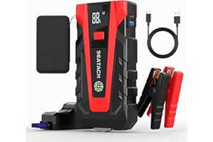 Scatach 011 Car Battery Jump Starter,4000A 12V Jump Starter Battery Pack (up to 10.0L Gasoline and 8.0L Diesel Engine), Portable Jump Box with 3 Modes Flashlight and Jumper Cable Black
