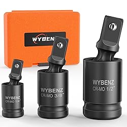 3 Pcs Universal Joint Swivel Socket Adapter Set