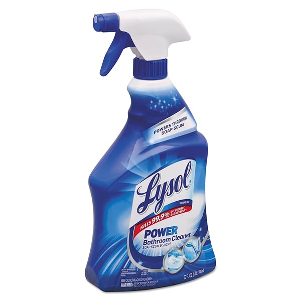LYSOL POWER FOAMING BATHROOM CLEANER, MULTIPURPOSE CLEANER FOR SHOWERS, BATHTUBS, SINKS, DISINFECTANT SPRAY KILLS 99.9% OF GERMS, ZERO BLEACH CLEANING SPRAY, 32 OZ.