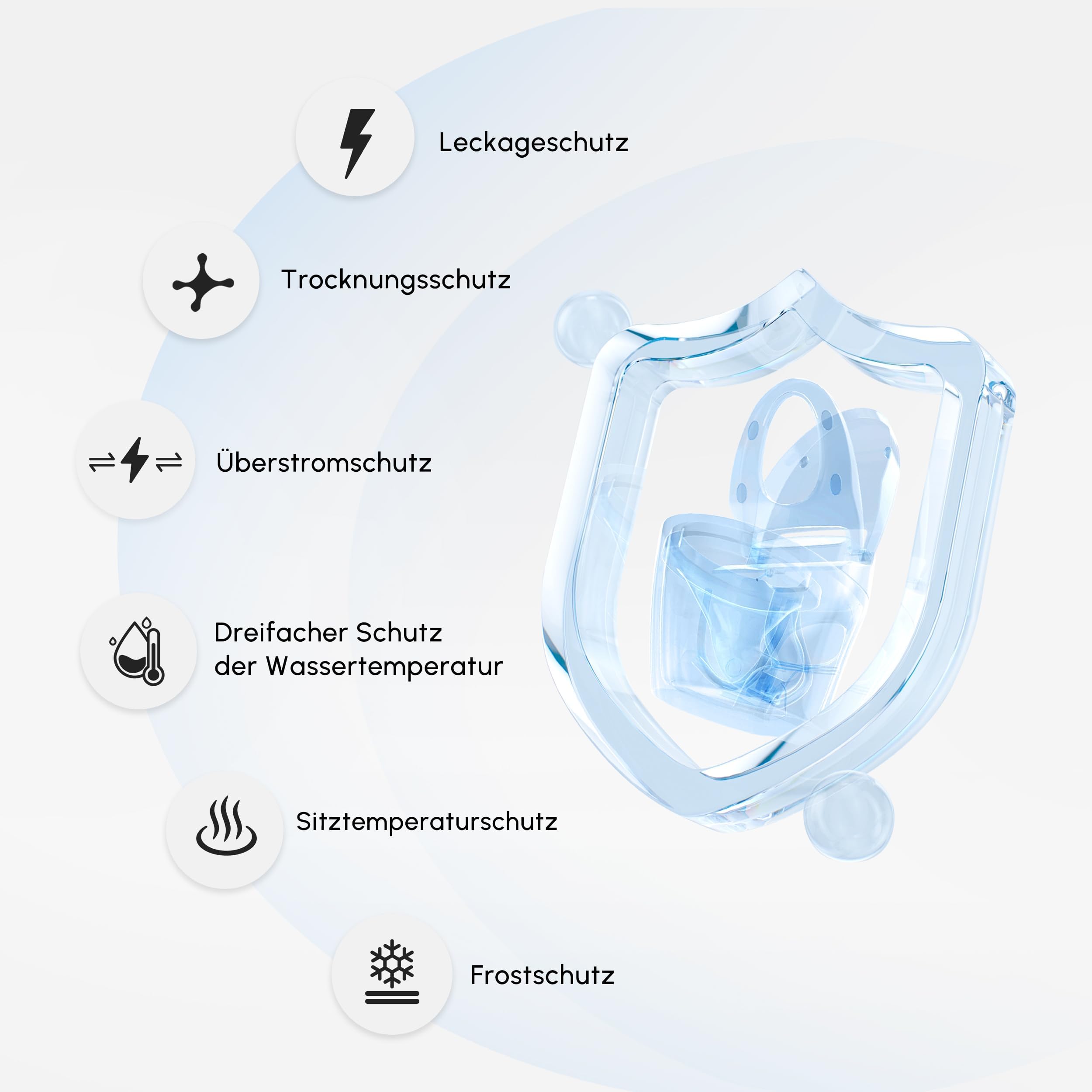 Homary Japanische Toilette Tanklos, Dusch WC mit Bidet Funktion, Standard Halbautomatische, Manuelle Deckelöffnung, Automatische Spülung, Sitzheizung, Horizontaler Abgang, J021123584 7