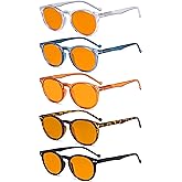 Eyekepper 5-Pack Oval Round Spring Hinges Eyeglasses Includes Sunglasses