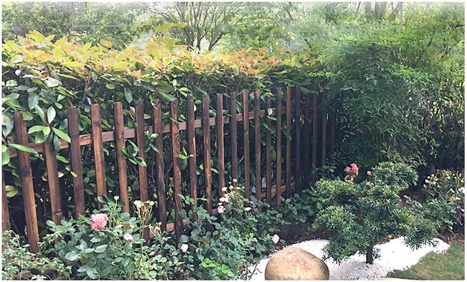 Amazon Com Wcb Garden Fence Wood Decorative Picket Fencing Outdoor Patio Pet Barrier Protective Railing Color 3pcs Size 130x100cm Garden Outdoor