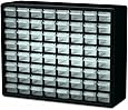 Akro-Mils 10164 64 Drawer Plastic Parts Storage Hardware and Craft Cabinet, 20-Inch by 16-Inch by 6-1/2-Inch, Black