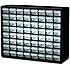 Akro-Mils 10164 64 Drawer Plastic Parts Storage Hardware and Craft Cabinet, 20-Inch by 16-Inch by 6-1/2-Inch, Black