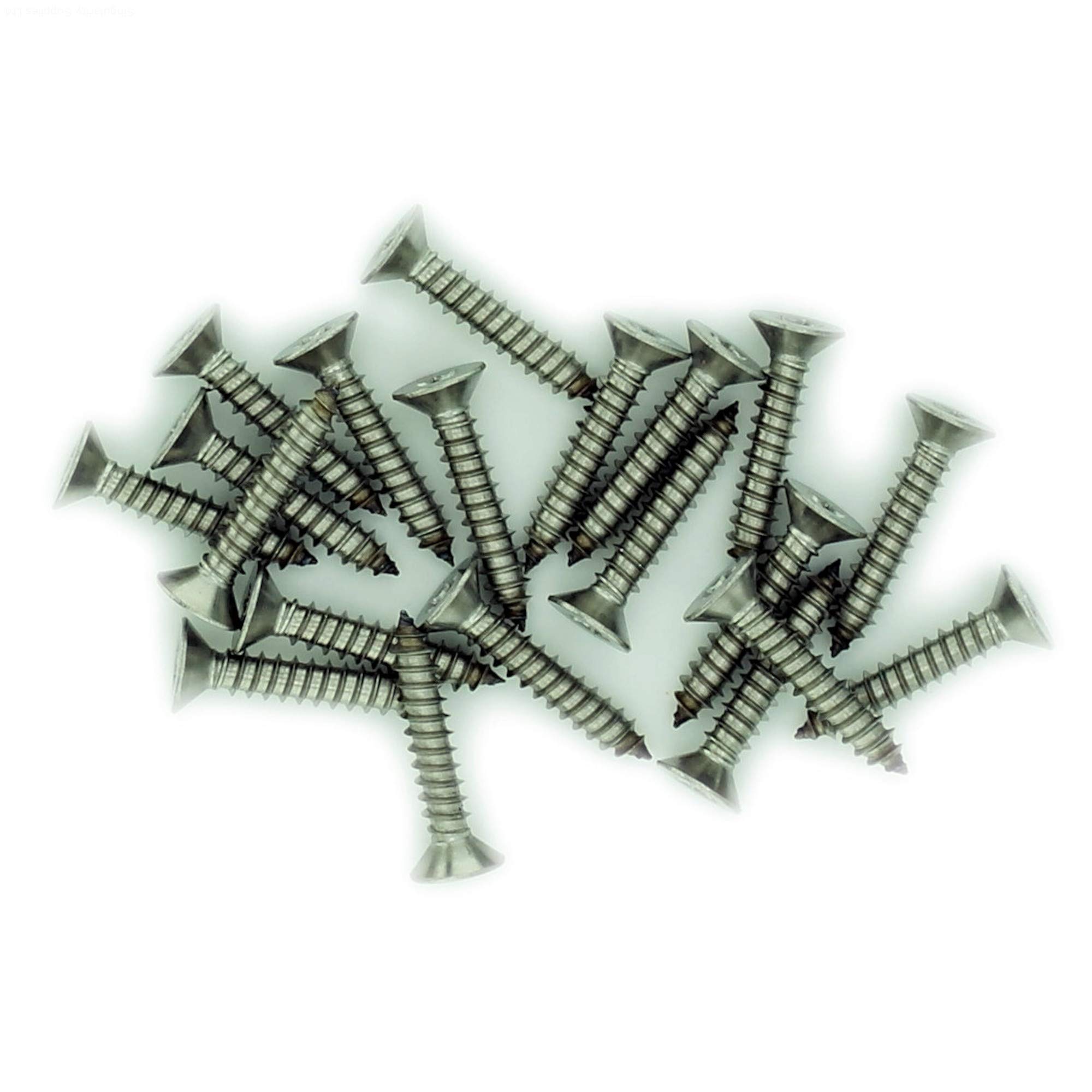 No.2 x 0.5 (2.2mm x 13mm) TX Countersunk Self-Tapping Screw - Stainless Steel (A2) (Pack of 20)