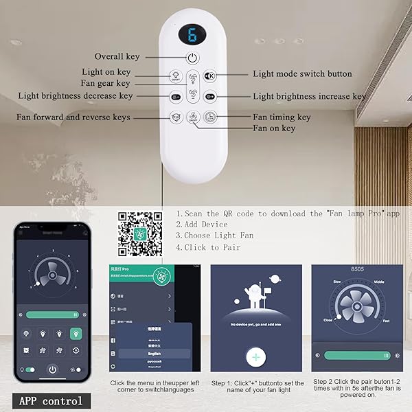 JSAITEE CEILING FANS WITH LIGHTS, 42 INCH LOW PROFILE CEILING FAN WITH LIGHT AND REMOTE/APP CONTROL, FLUSH MOUNT, REVERSIBLE, 3CCT, DIMMABLE, NOISELESS, WHITE CEILING FAN FOR INDOOR/OUTDOOR USE