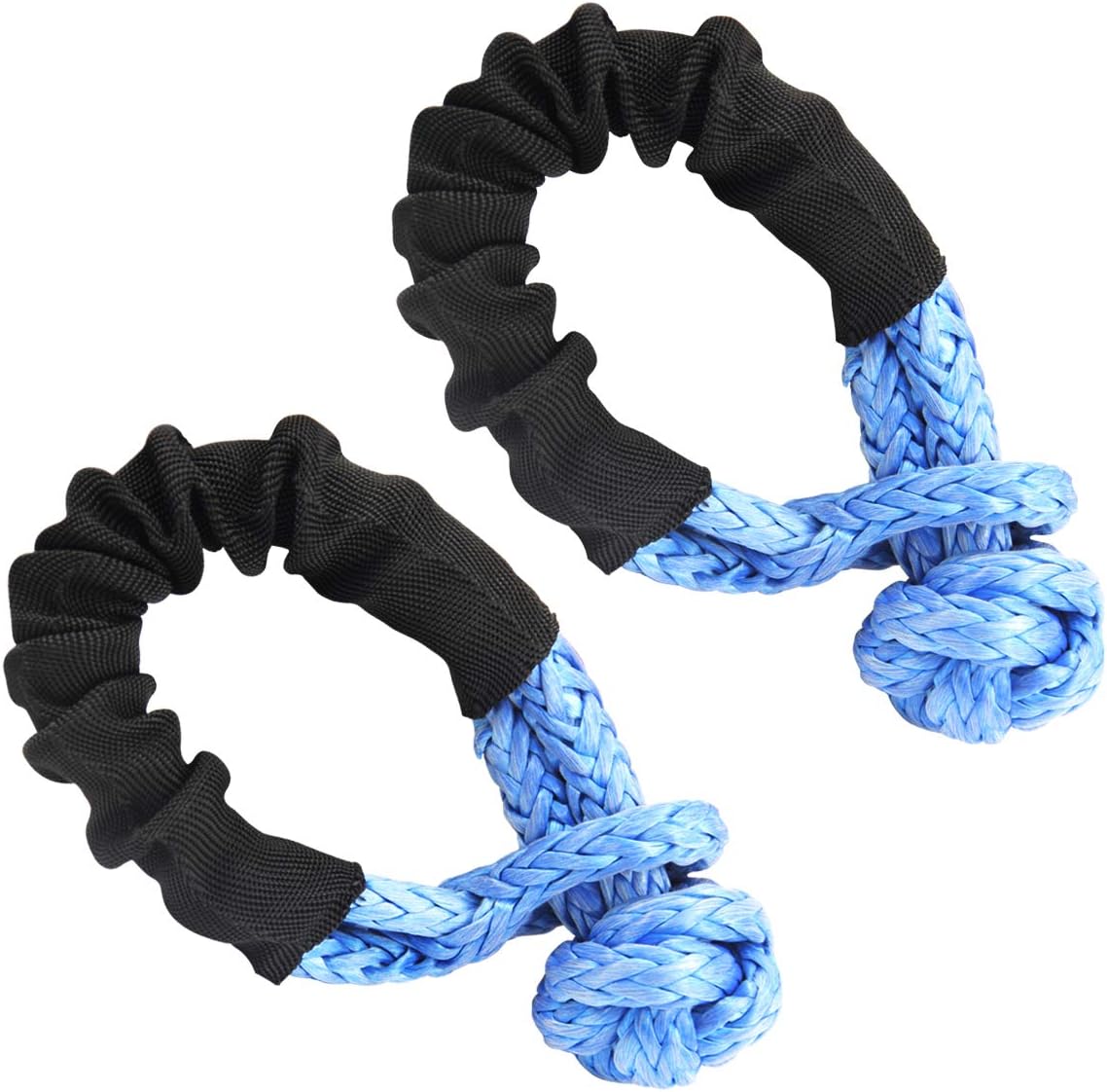Leadrise Synthetic Soft Shackle Rope 1/2 Inch X 22 Inch (38,000lbs Breaking Strength) Soft Shackle Recovery Rope for Sailing SUV ATV 4X4 Truck Jeep Recovery Climbing Towing (Blue, 1-Pack) (2): Automotive
