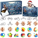 Advent Calendar 2025 Kids Brain Teaser Puzzles - 24 Days Christmas Countdown Calendar Gifts for Kids Holiday Party Favor Toy for Girls Boys Teens Adults Fun Xmas Gift
