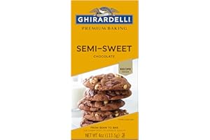 GHIRARDELLI Premium Semi-Sweet Chocolate Baking Bar, 4 oz – Smooth Baking Chocolate for Brownies, Fudge & Desserts