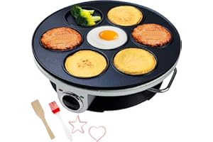 Aoruru Electric Pancake Maker for Kids Mini Crepe Maker Nonstick Fried Eggs Pan