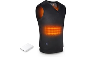 VANRORA Heated Vest with Battery Pack, Warm Soft Fleece Lining, Pullover Sweater Vest, Electric Thermal Shirt for Men & Women