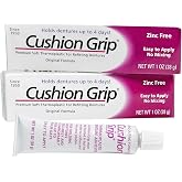 Cushion Grip Thermoplastic Denture Adhesive - Refits &amp; Tightens Dentures | Works Like a Denture Reliner for Secure Fit &amp; Comfort, Holds Up to 4 Days, Glue-Free, Waterproof &amp; Zinc-Free, 1 oz (2 Packs)