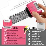 Miseyo Wide Identity Theft Protection Roller Stamp Set Peach (3 Refills) view 7